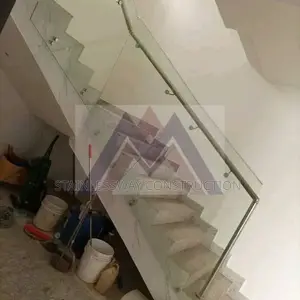 Wall Frameless Glass Staircase Handrail