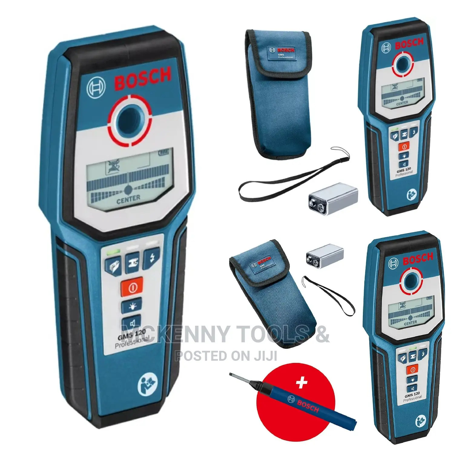 Bosch Professional Detector Wall 120, Marker Hole, Detection