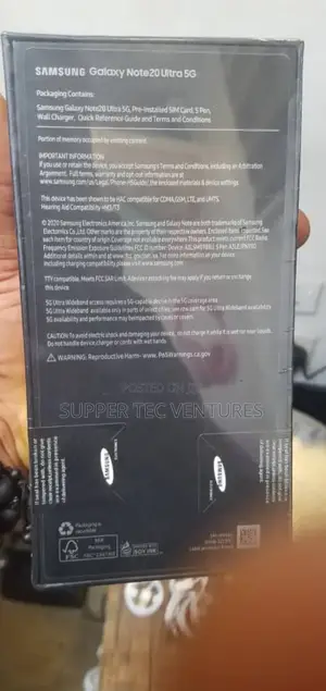 New Samsung Galaxy Note 20 Ultra 5G 256 GB