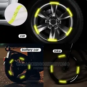 Universal Wheel Reflective Strips Stickers Night Warning