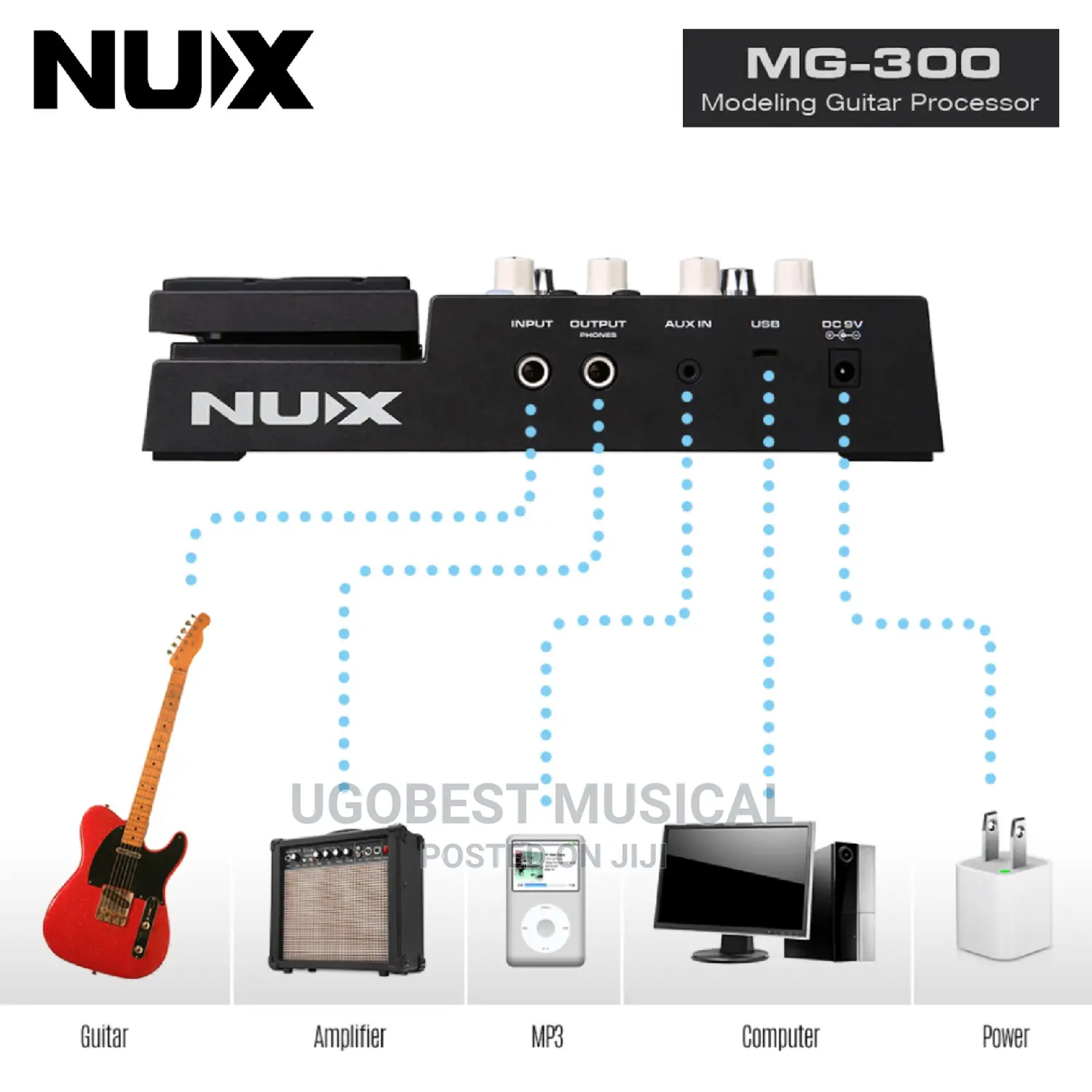 Nux MG300 Guitar Effects in Mushin Audio & Music Equipment, Ugobest