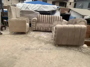 Luxury 7 Seater Living Room Fabric Made Royal Sofa Chair.