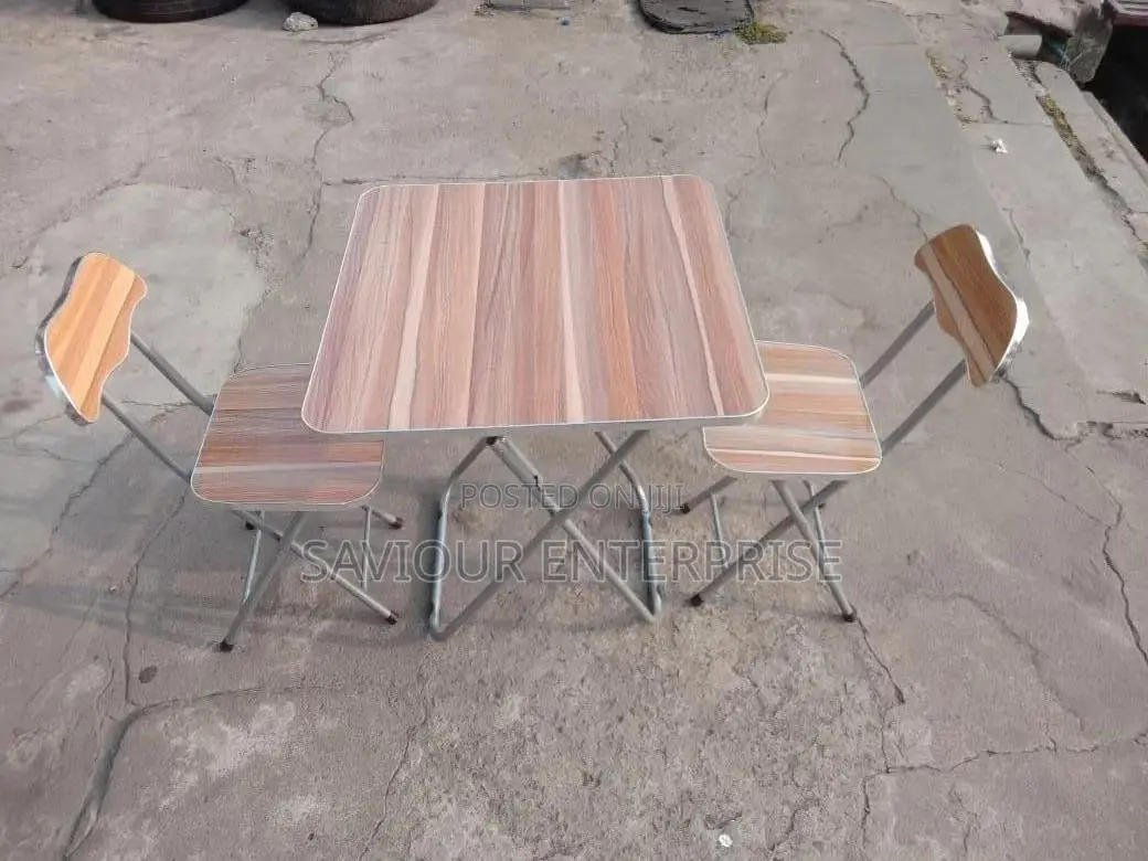 Folding Wooden Chair and Table