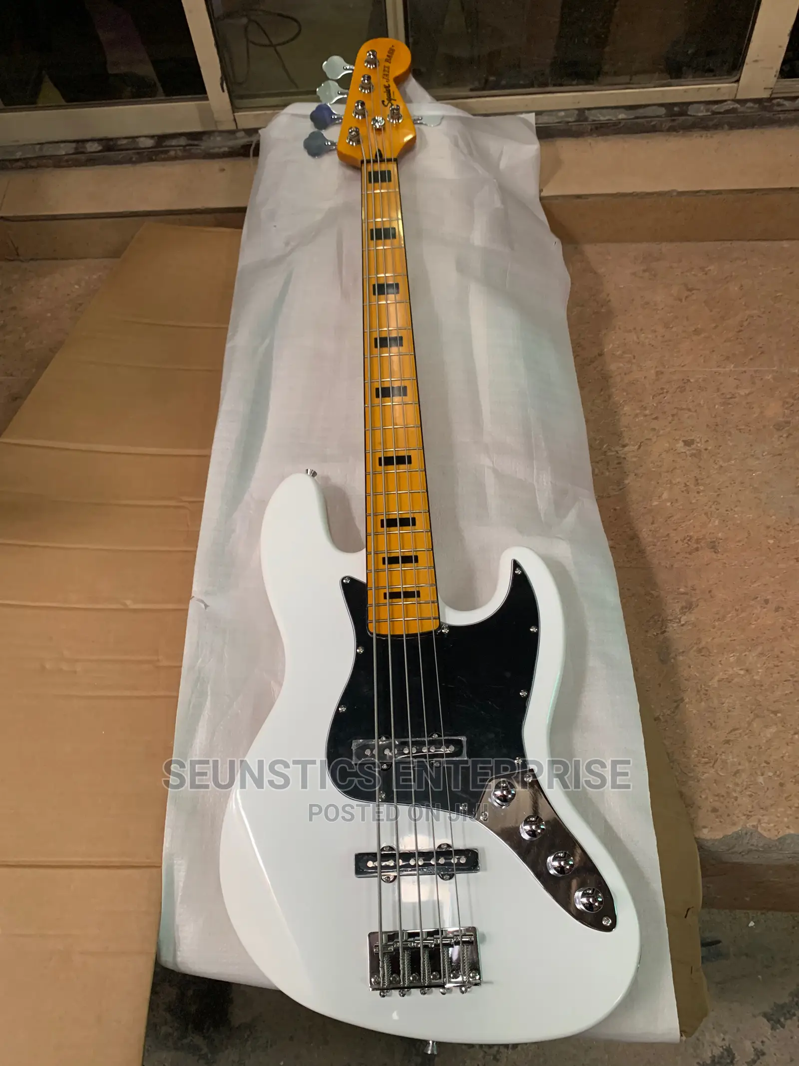 Quality Active Five String Squier by Fender Jazz Bass Guitar