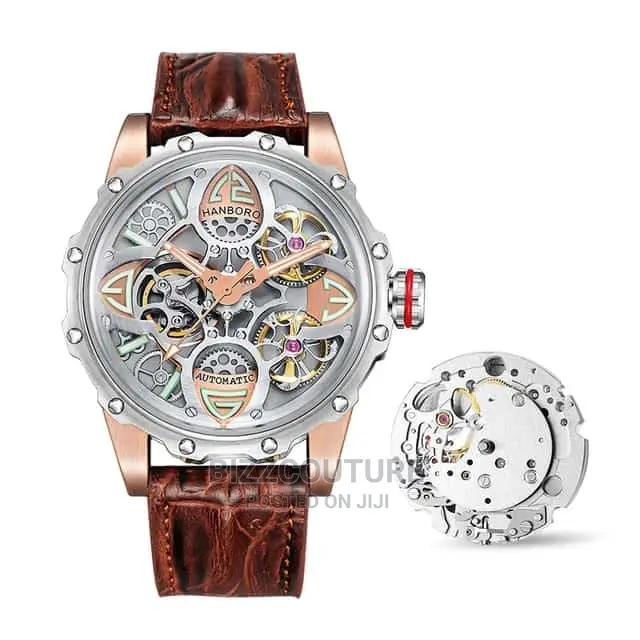 Original HANBORO Mechanical Leather Strap Available in Store