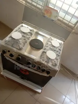 Photo - Polystar 4 Gas Burner + 1 Hot Plate Standing Gas Cooker