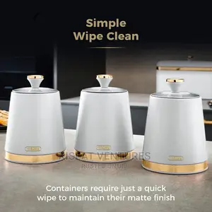 Tower Cavaletto Tea Coffee Sugar Storage Set - White