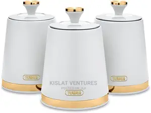 Tower Cavaletto Tea Coffee Sugar Storage Set - White