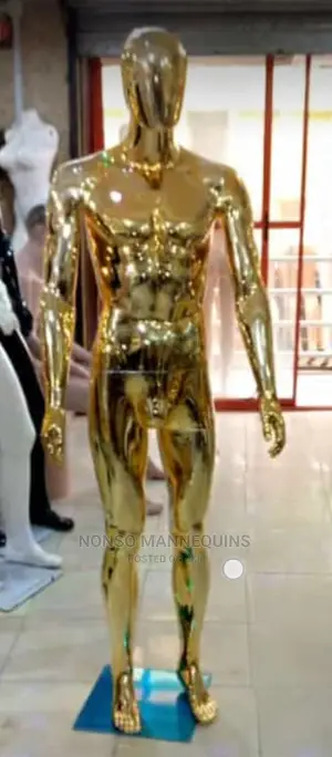 Full Chrome Gold Male Mannequin