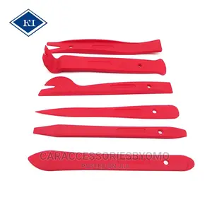 6 PCS Trim Removal Pry Tool With Car Retainer Clips Red