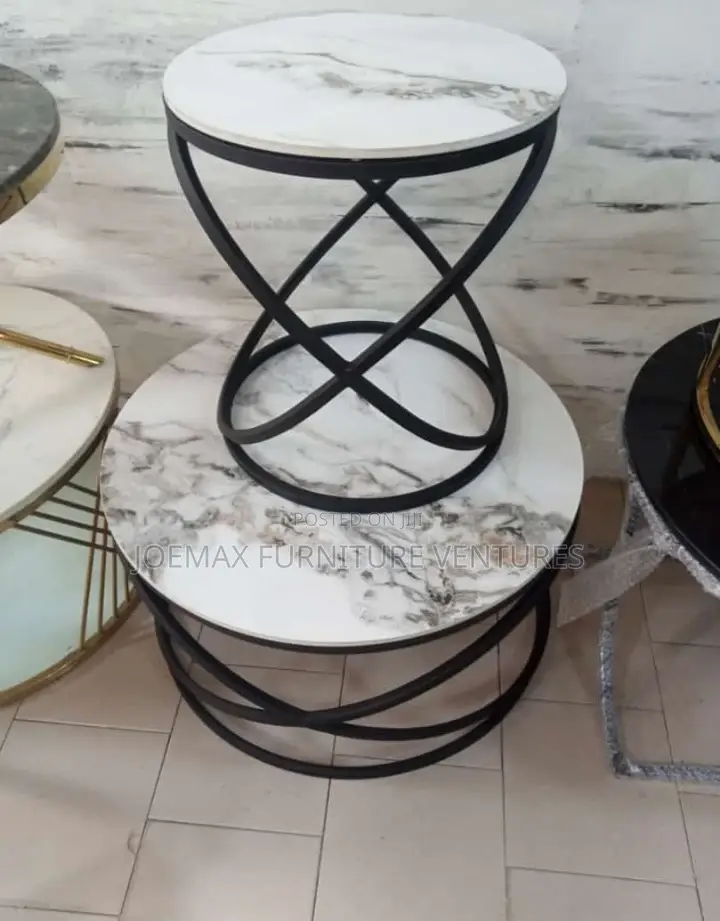 Turkish Marble Center Table With Two Side Stools