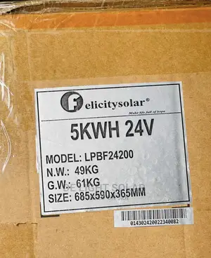 5kwh 24v Felicity Lithium Battery