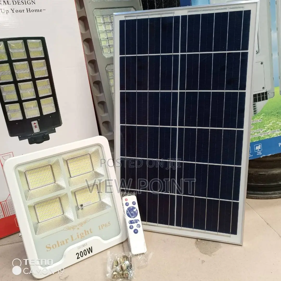200W Solar Flood Light for Outdoor or Indoor Lighting