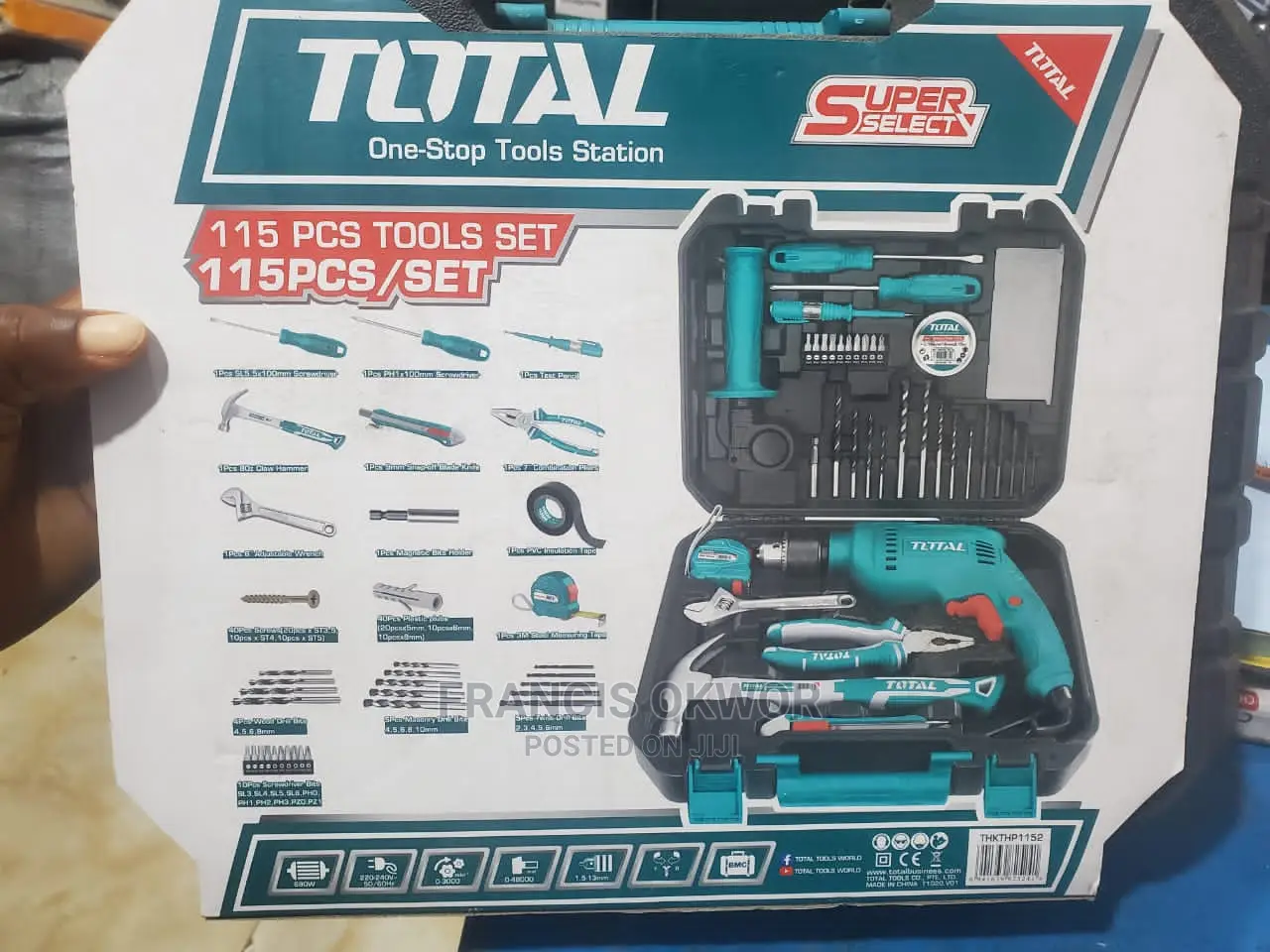 115pcs Set of Tool Box With Drilling Machine
