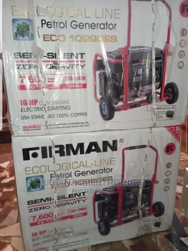 Brand New Sumec Fireman(Eco10990e2)7kva Generator✓100% Coper