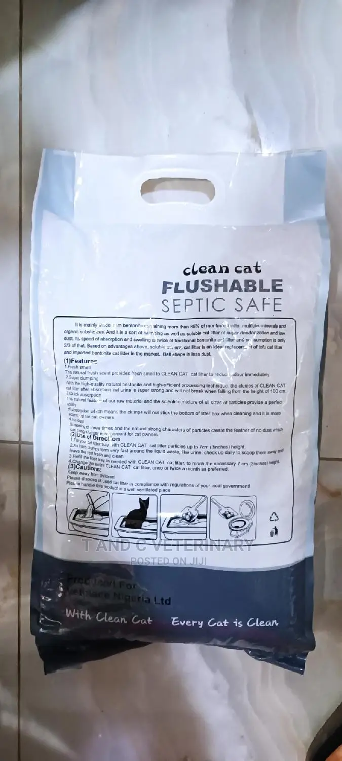 Clean Cat Flushable Septic Safe Clumping Cat Litter 10l