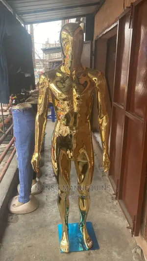 Gold Chrome Full Male Display Mannequin