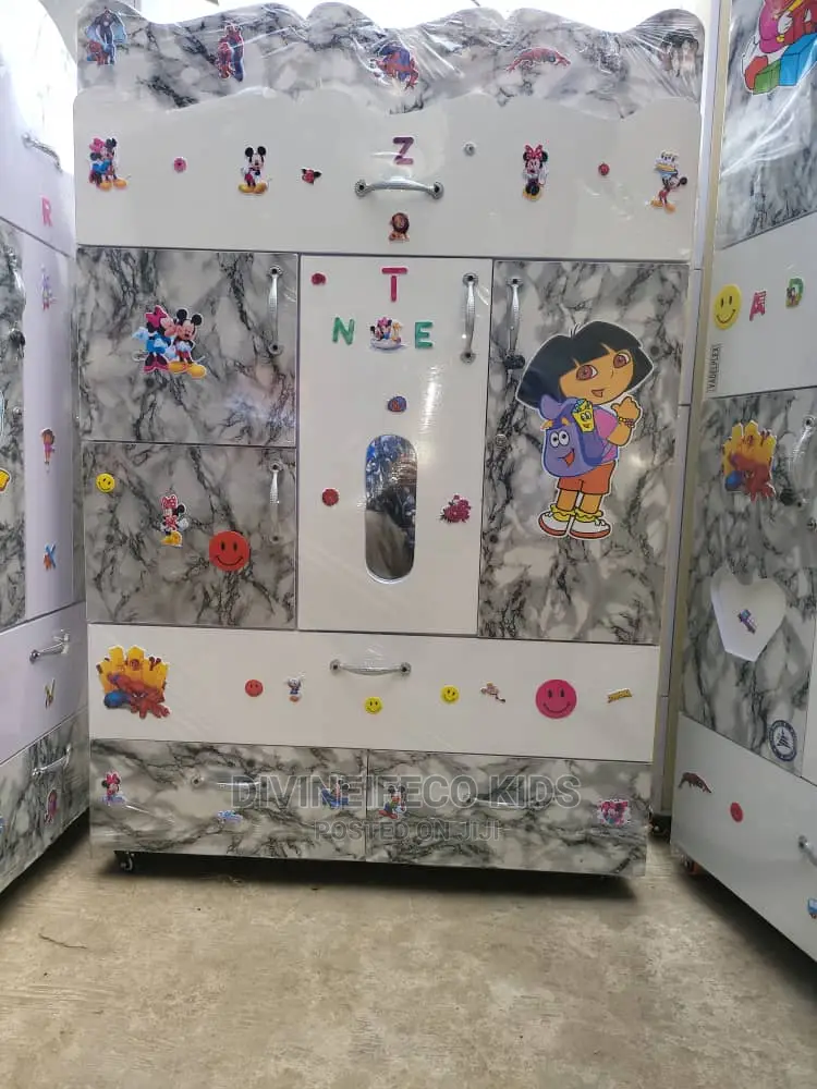 Children Wooden Wardrobe (Wide)