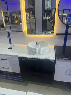 Black White Cabinet Basin