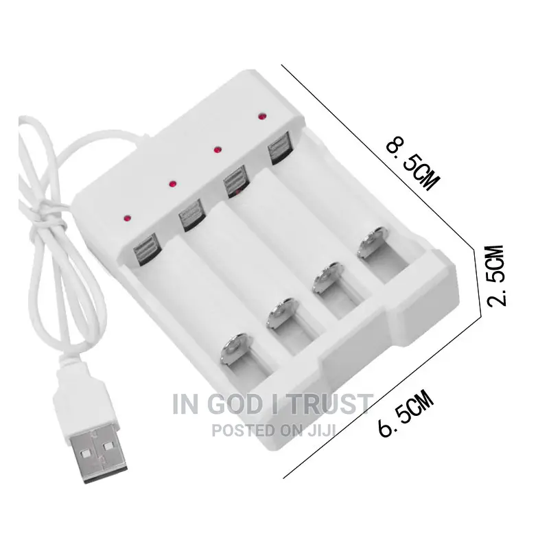 USB 4 Slots Fast Charging Battery Charger