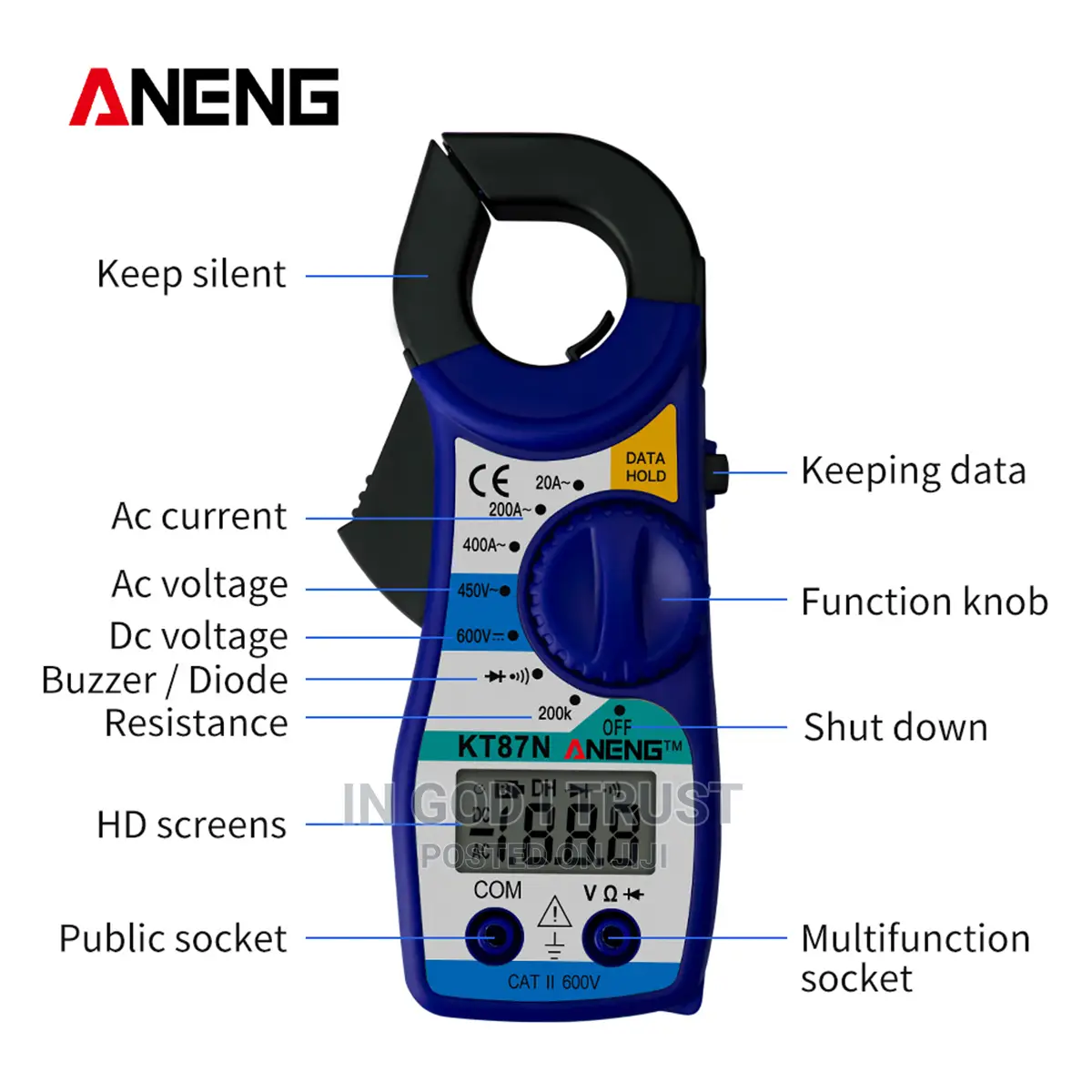 ANENG KT87N Digital Multimeter Amper Clamp