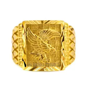 Punk Rock Eagle Men 'S Ring Luxury Gold Color Resizeable