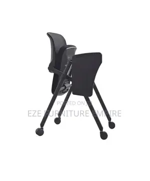 Swivel Folding Training Chair With Writing Pad, Cup Holder