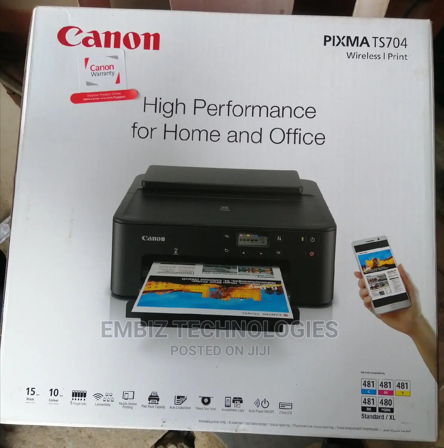 Canon Ts705 Printer With Id Card Tray