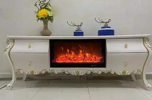 Modern Television Stand With Fire Flamed Lights