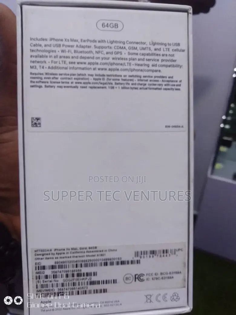 New Apple iPhone XS Max 64 GB