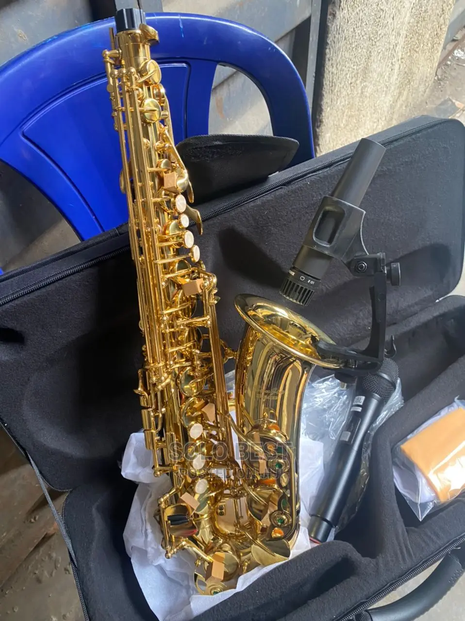 Alto Saxophone With Holder