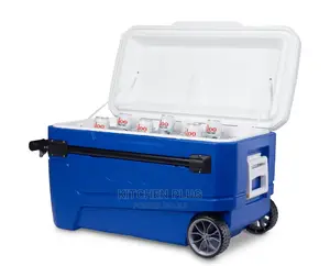 Igloo 110 Qt. Glide Ice Chest Cooler With Wheels, Blue