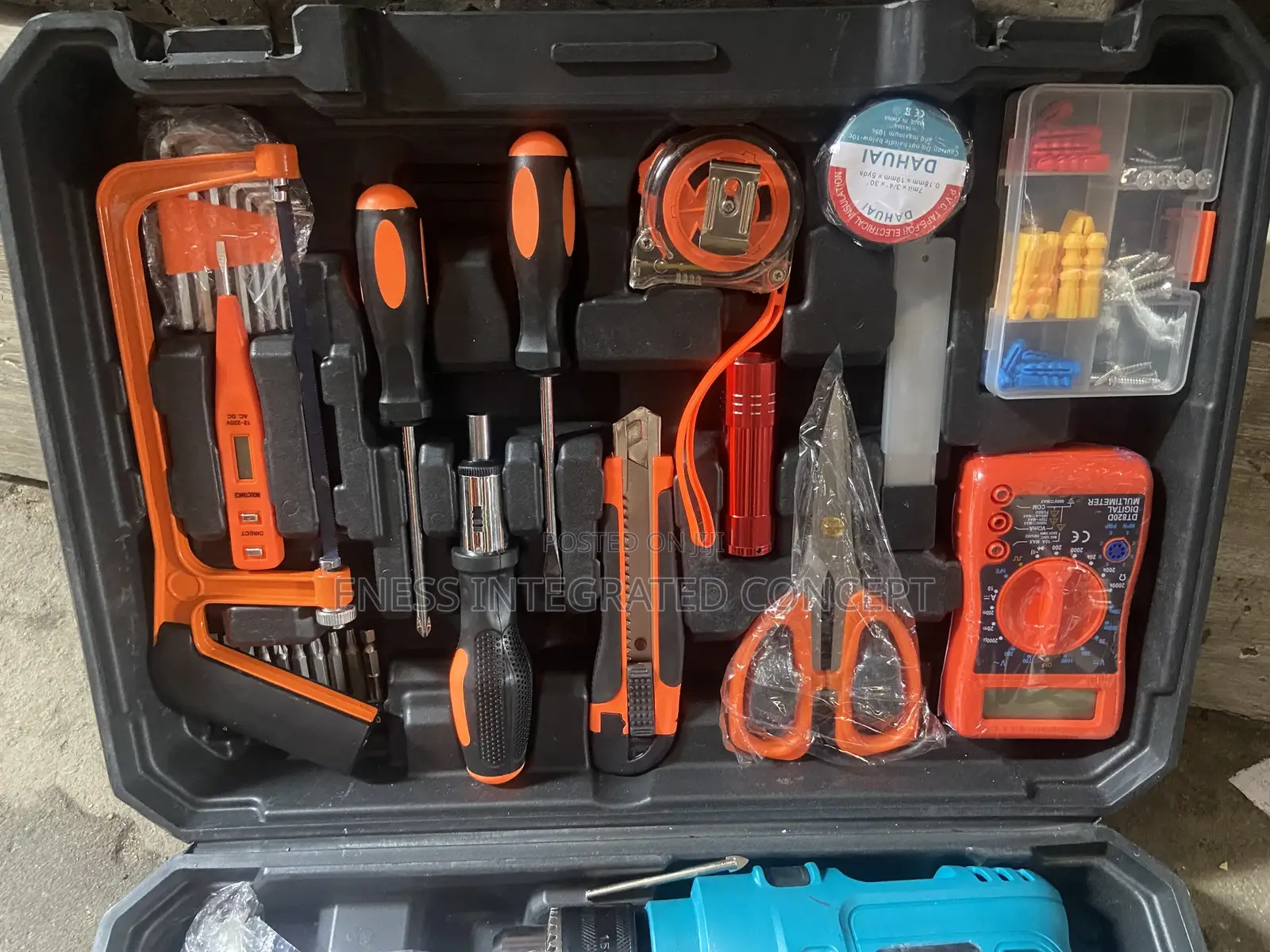 Electrical Tool Box Set With Drill