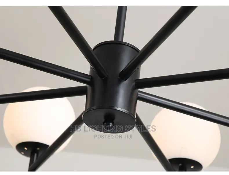 Matte Black Luxury Chandelier Light