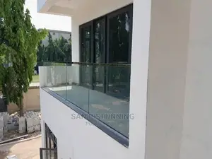 Lovely Frameless Glass Design With Top Stainless Holder.