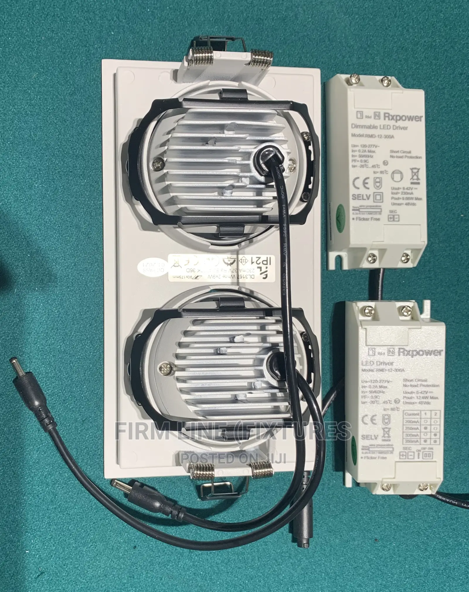 Double Downlight Slim Gimble Tiltable 2 X 9W
