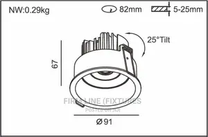 Adjustable Deep Recessed Led Down Light