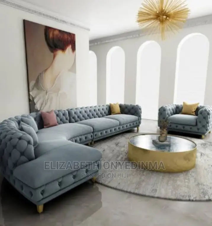 L Shape Sofa Chairs With One Single