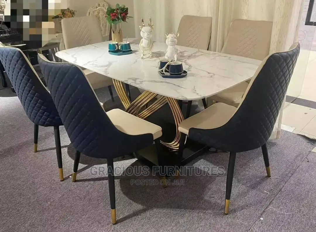 By6 Marble Dining Set