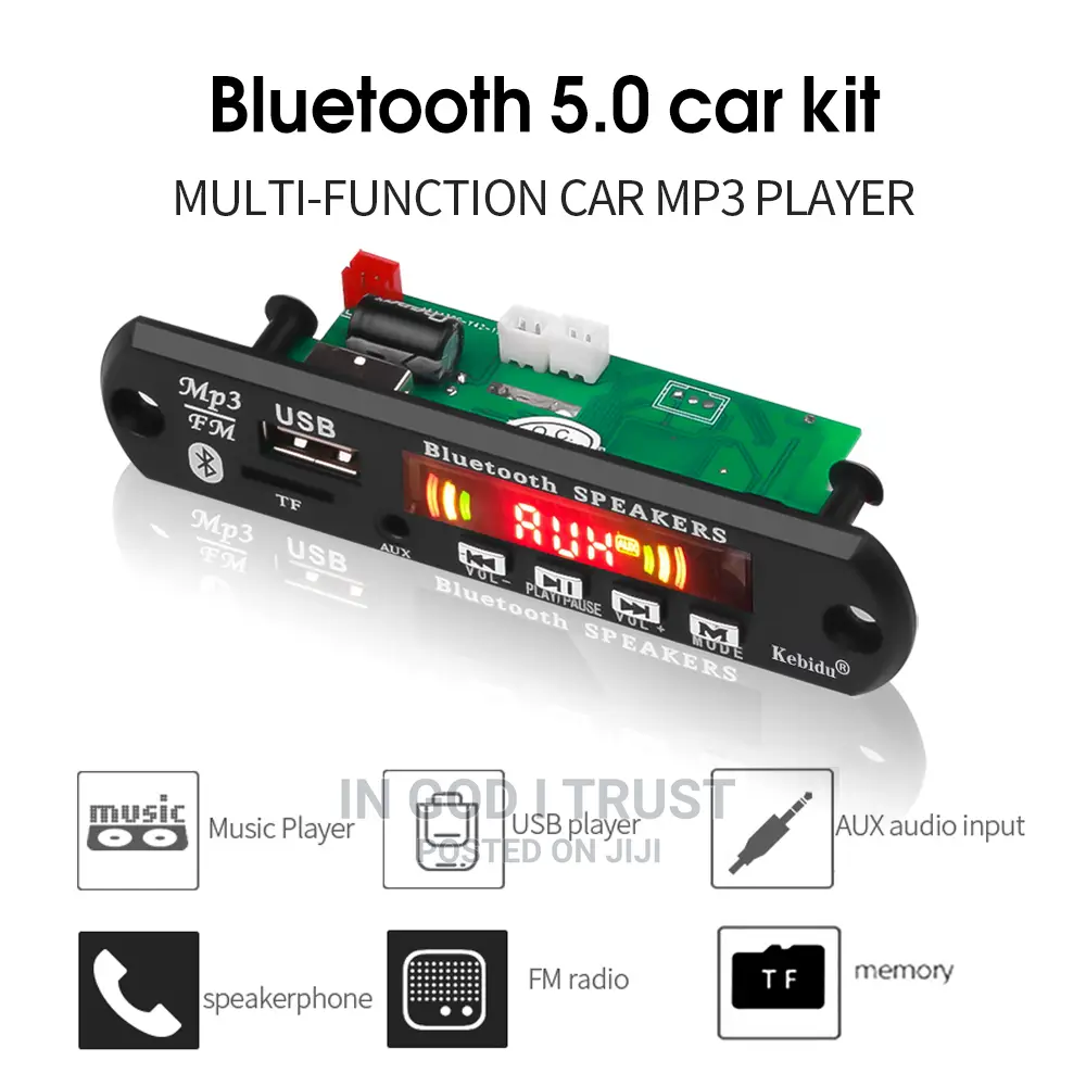 MP3 Player Decoder Board 5V 12V Bluetooth5.0 80W Amplifier