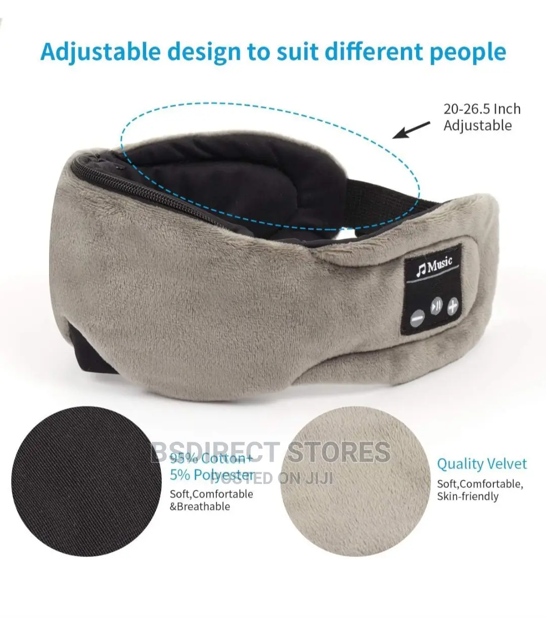 Wireless Sleep Musical Eye Mask Headphones USB Rechargeable