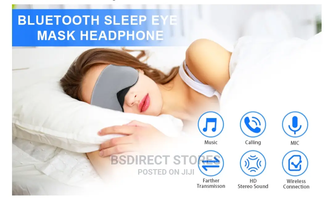 Wireless Sleep Musical Eye Mask Headphones USB Rechargeable