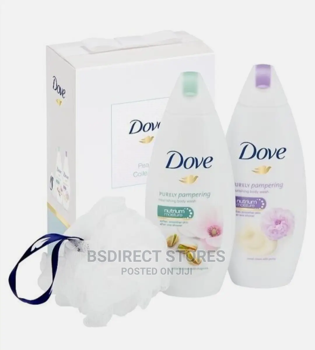 Dove Peace Collection Duo Gift Set With Luxury Shower Puff