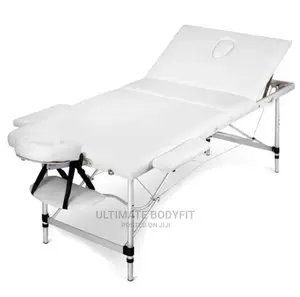 Brand New 3fold White Iron Leg Massage Bed