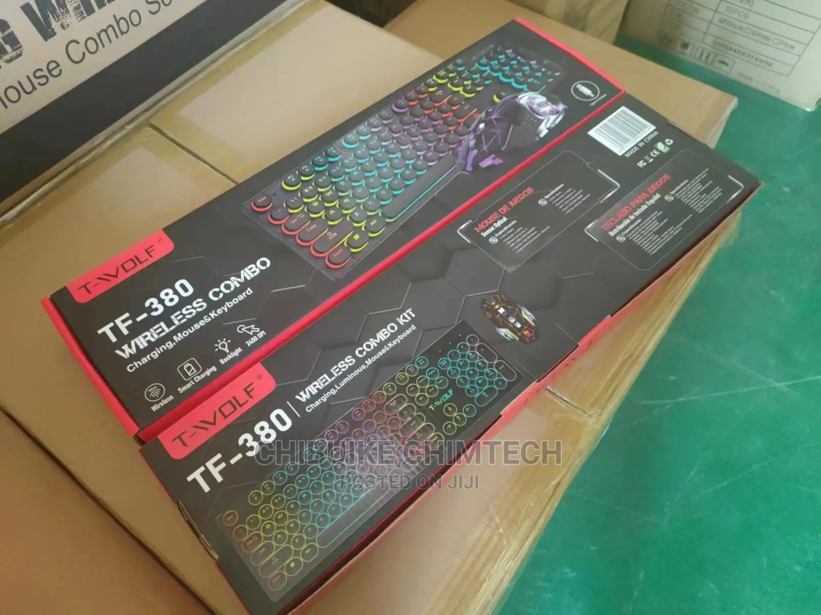 T-Wolf Tf-380 Wireless Keyboard and Mouse Rechargeable