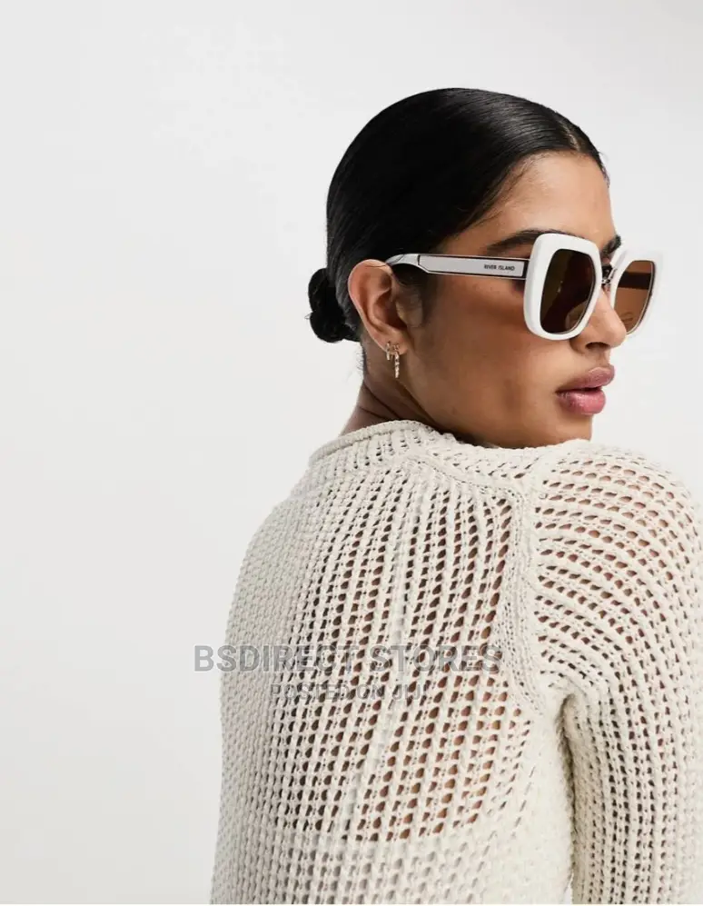 River Island WHITE Oversized Tinted Women's Sunglasses