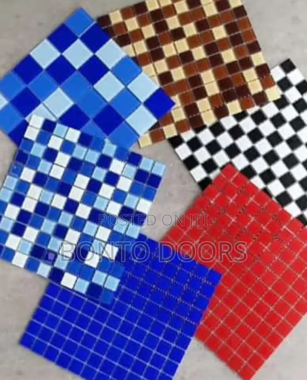 Multiple Colourful Mosaic Tiles