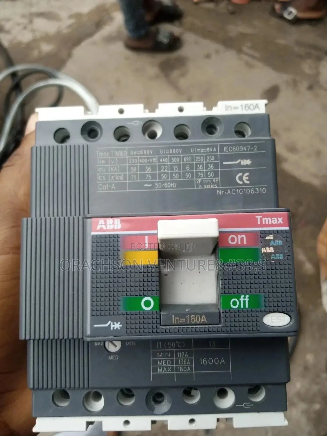160amps 4pole McCb ABB Tmax