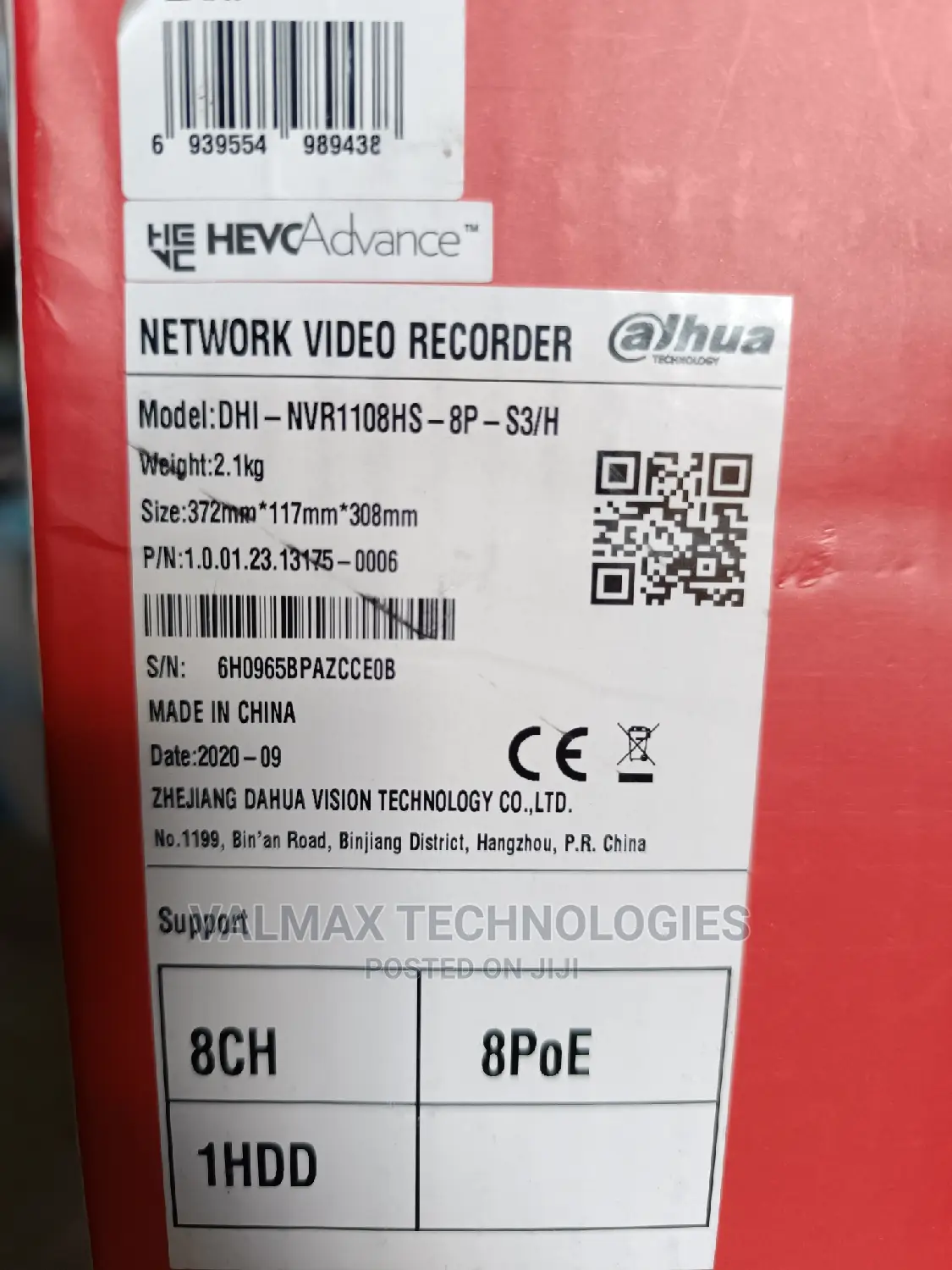 Dahua 8 Channels NVR