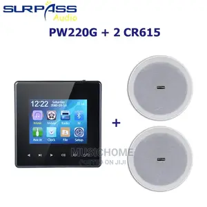 Inwall Bluetooth Amp With Remote, USB and 2 Speakers